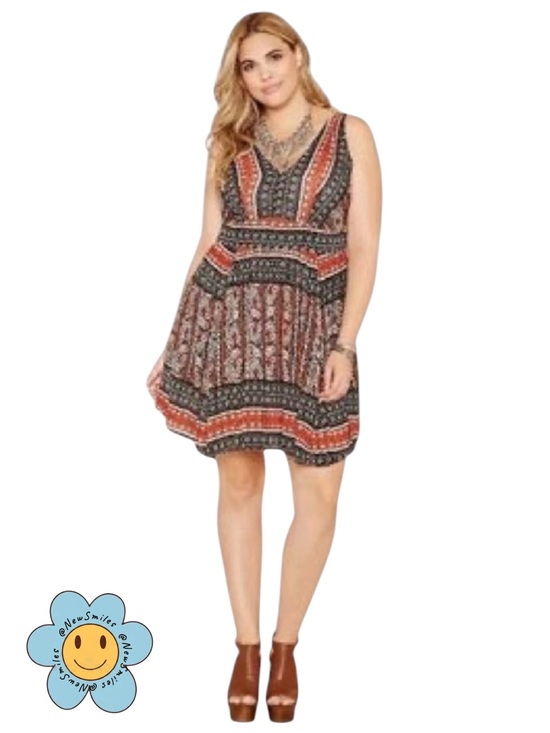 Forever 21 Dresses & Skirts - Forever 21 ~ Boho Sundress ~ Sleeveless ~ Criss-Cross Tie in Back ~ Size Lg